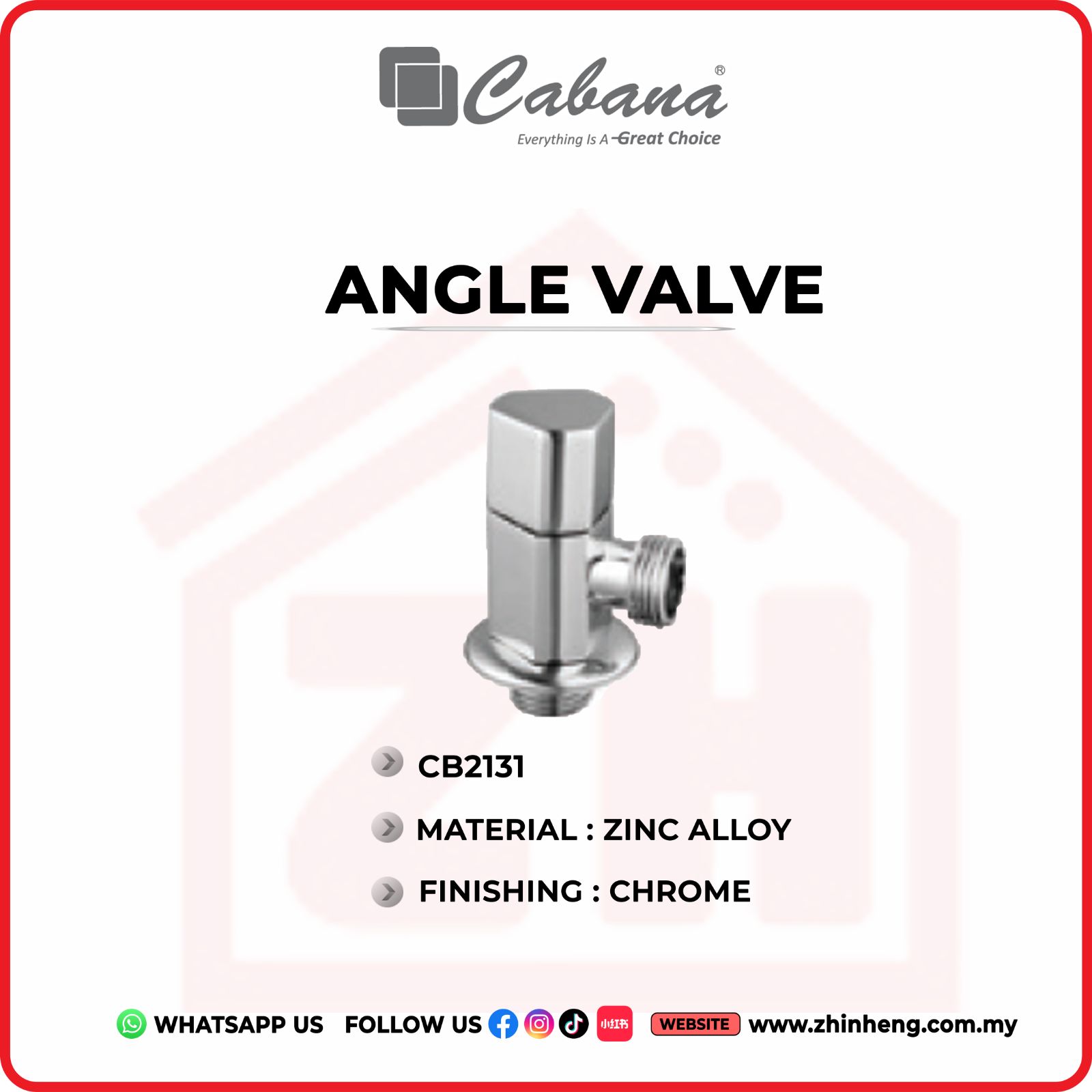 CABANA ANGLE VALVE  CB2131