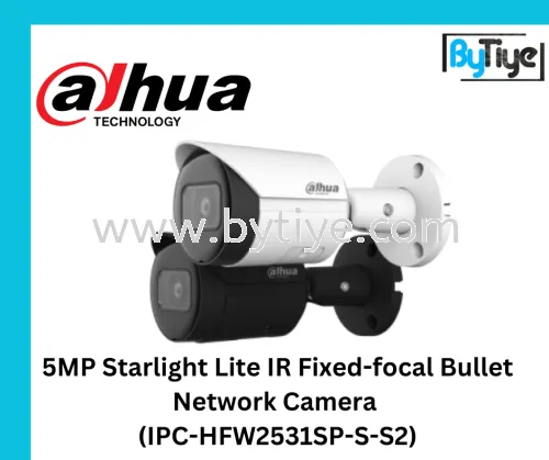 5MP Starlight Lite IR Fixed-focal Bullet Network Camera (IPC-HFW2531SP-S-S2)