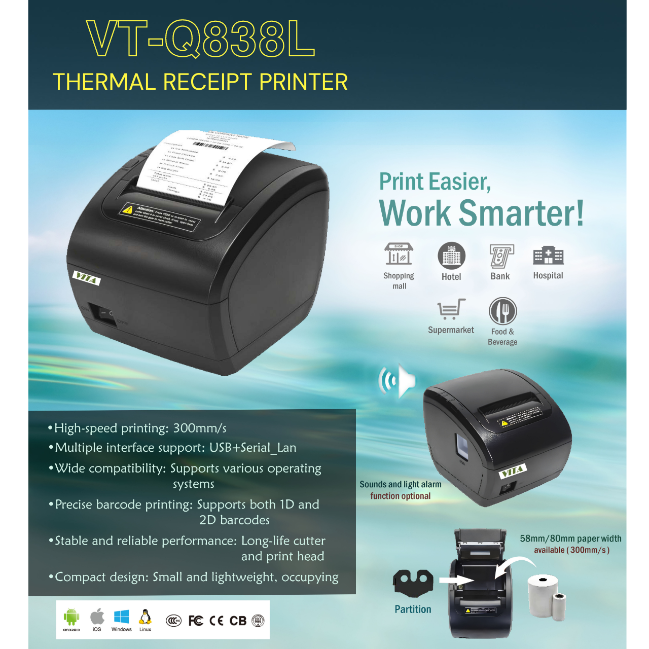 VITA Q838L THERMAL RECEIPT PRINTER