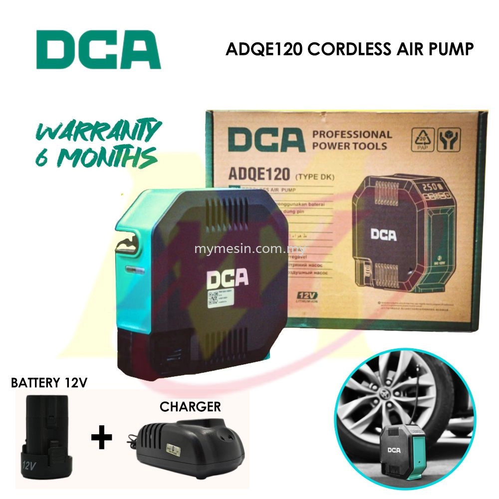 DCA ADQE120 Cordless Air Pump Battery Machine Car Bicycle Tire Air Pump