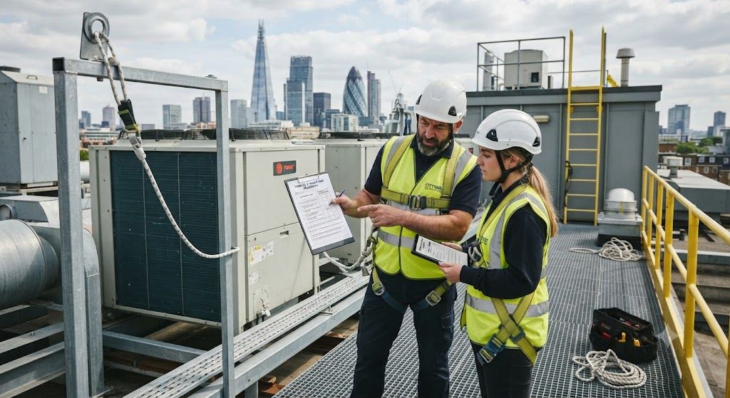 aircon technician working at height risk analysis