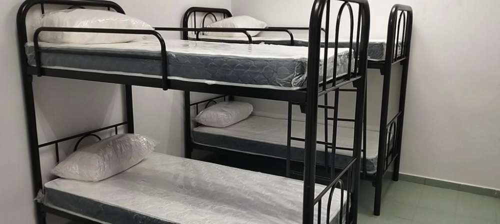 Heavy Duty Metal Slate Double Decker Bedframe | Katil Besi 50mm rd Paling kuat Murah | High Quality Hostel Single Mattress | Hostel Furniture | Pembekal Perabot Asrama | KL | Penang | Kulim | Kedah | Muar Johor