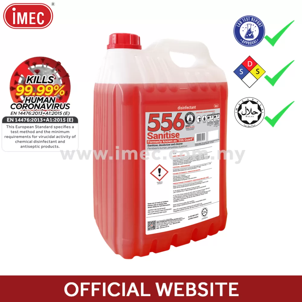 Surface Cleaner, Sanitizer and Disinfectant, IMEC 556 Sanitise, EN 14476, Halal, 2 x 10L
