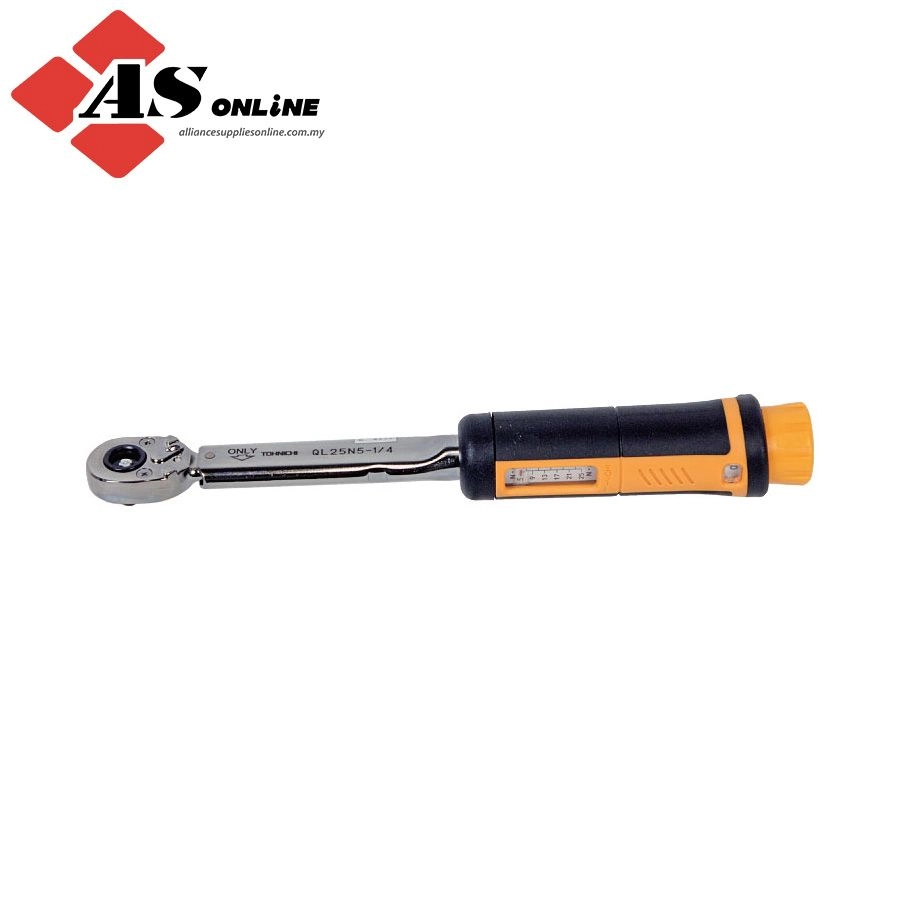 TOHNICHI QL / QLE Ratchet Head Type Adjustable Torque Wrench / Model: QL25N5-1/4