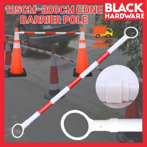 Black Hardware Safety Cone Traffic Pole Traffic Cone Bar Safety Signal No Parking Cone Safety Road Cone Kon Keselamatan