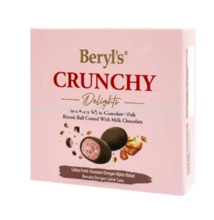 BERYL'S CRUNCHY DELIGHTS-STRAWBERRY WHITE CHOCO W/BIS BALL & MILK CHOCO(36*60G)
