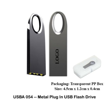 USBA054 -- Metal Plug In USB Flash Drive