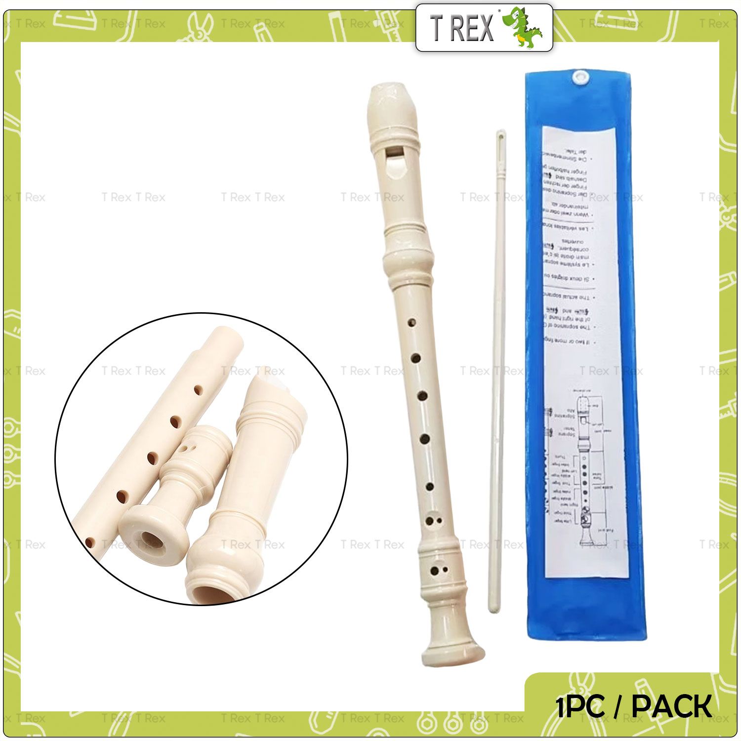 School Music 8 Hole ABS Plastic Recorder Flute