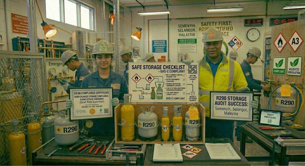 R290 cylinder storage compliance standards