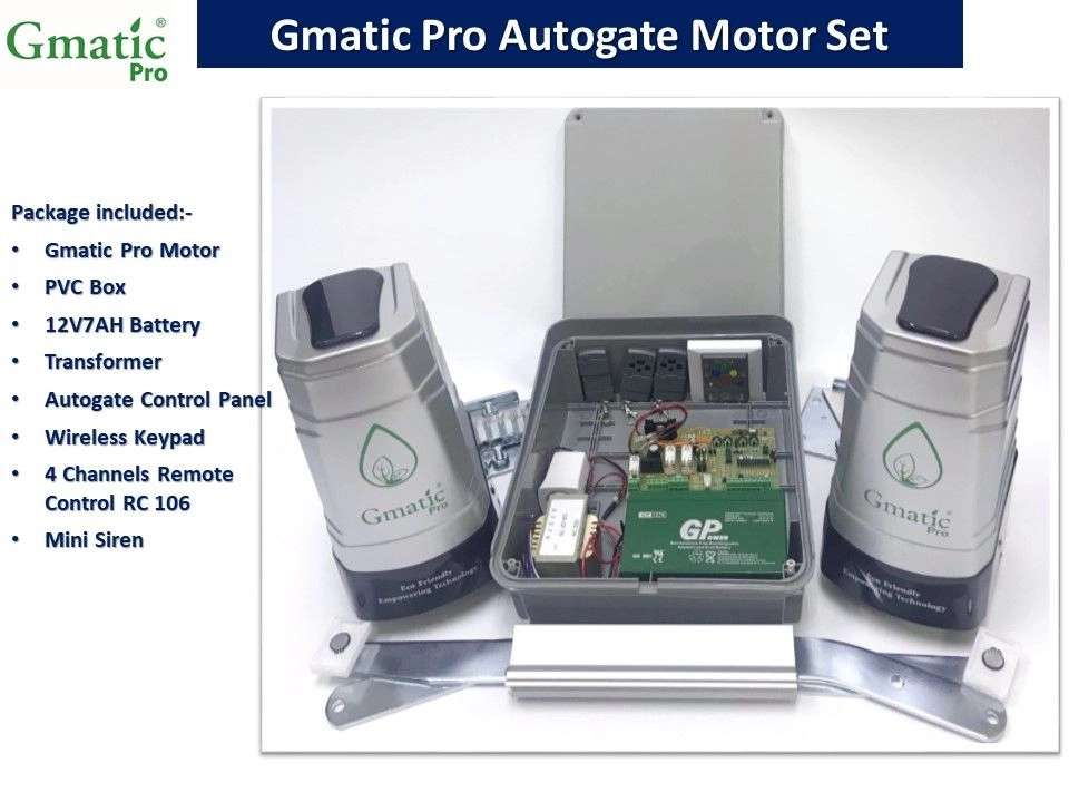 Gmatic Pro Autogate Motor With Auto-Lock (Optional) for Swing & Folding Gate