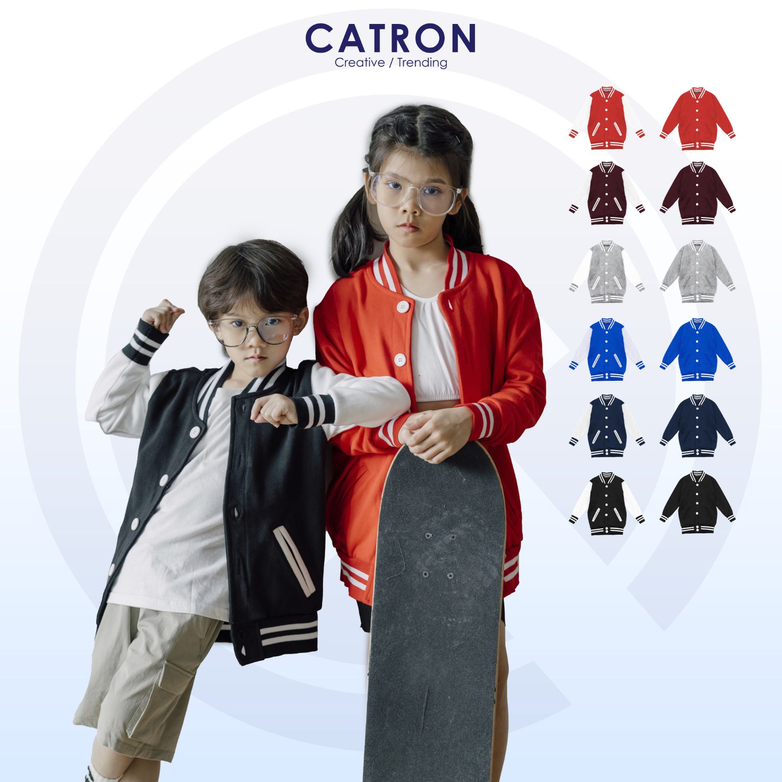 CRJ 1100B Children Long Sleeve Baseball Jacket