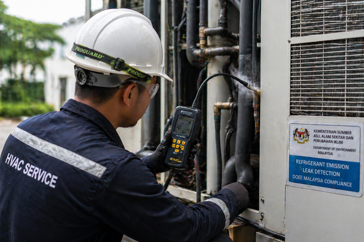 refrigerant emission leak detection Malaysia DOE