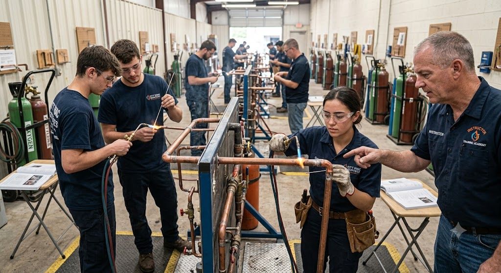 HVAC copper tube joining training course