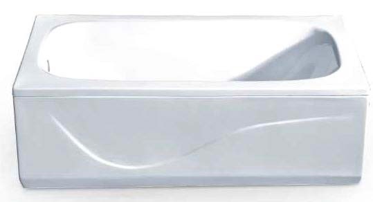 IT-LB170W Acrylic Bathtub 1700mm – Modern White Bathtub for Luxury Bathroom