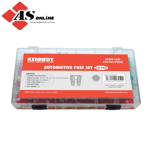 KENNEDY Automotive Fuse Assortment Set Zinc 120-pce / Model: KEN5039900K