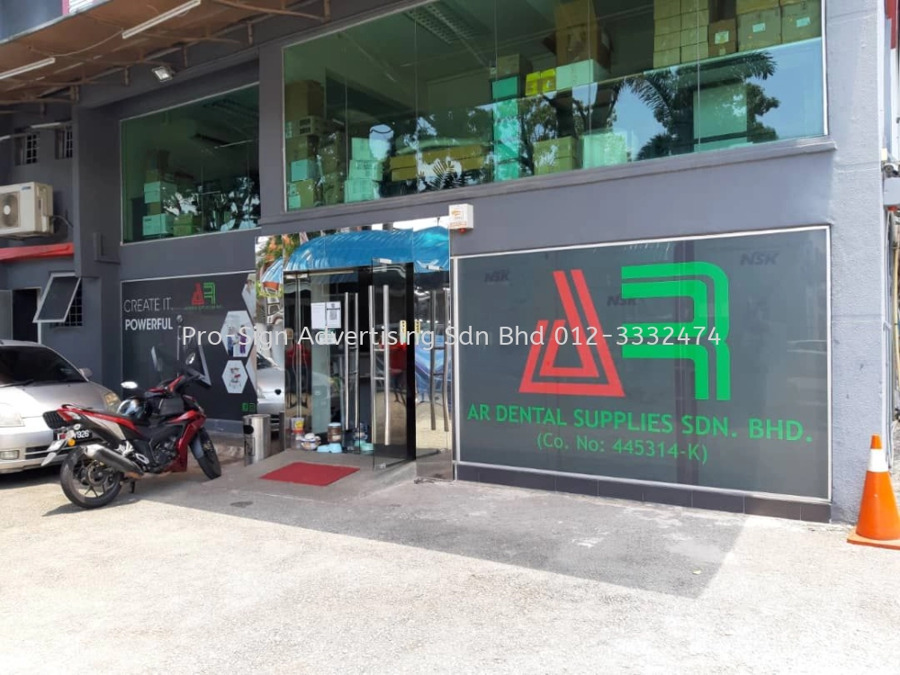 PEFORATED INKJET WINDOW STICKER (AR DENTAL, SUBANG JAYA, 2020)