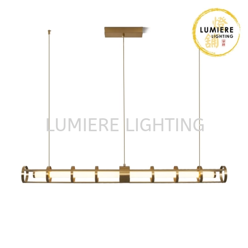 Post Modern Minimalist Gold Linear Luxury Pendant Light