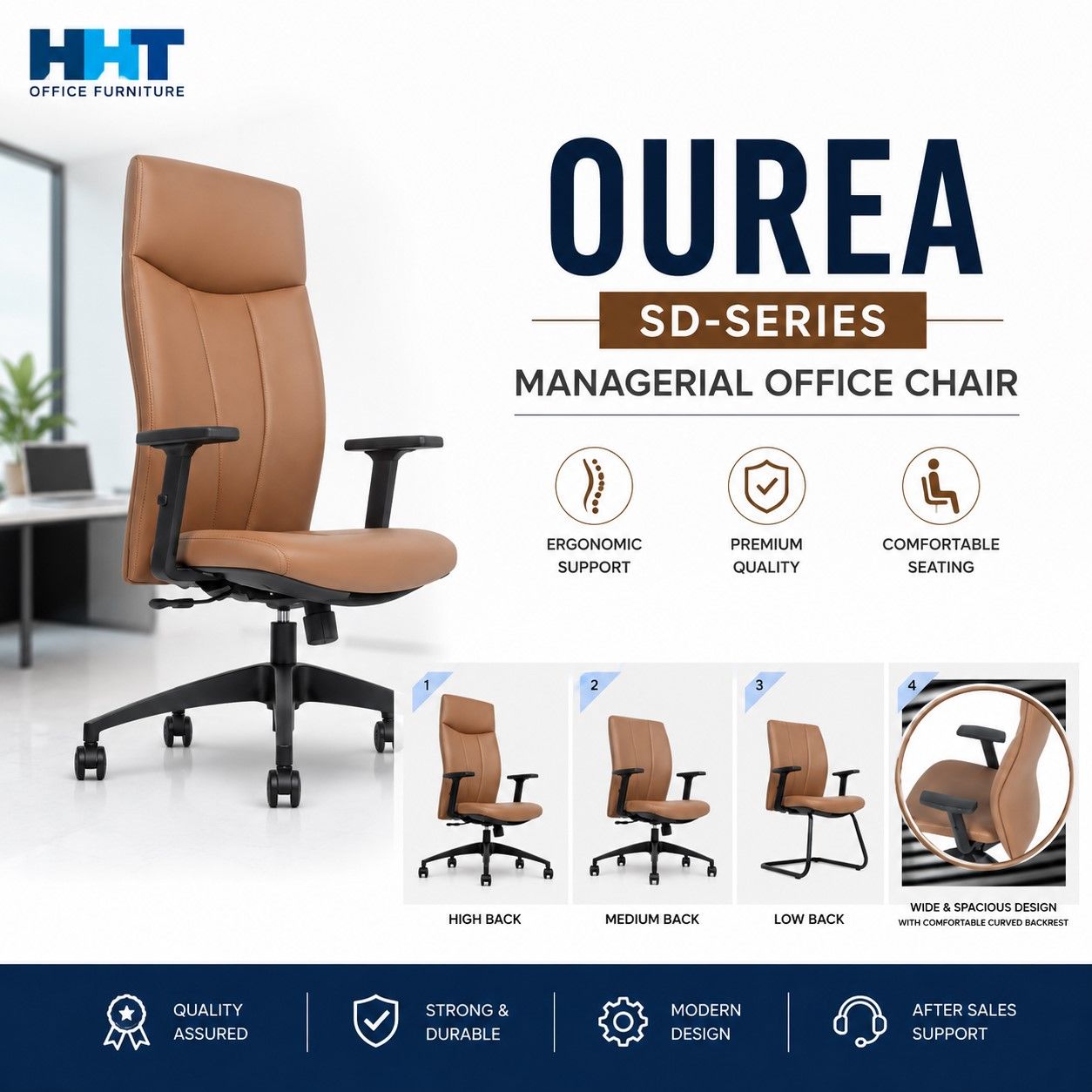 Ourea SD-Series Manager Office Chair (HB | MB | LB | VC)