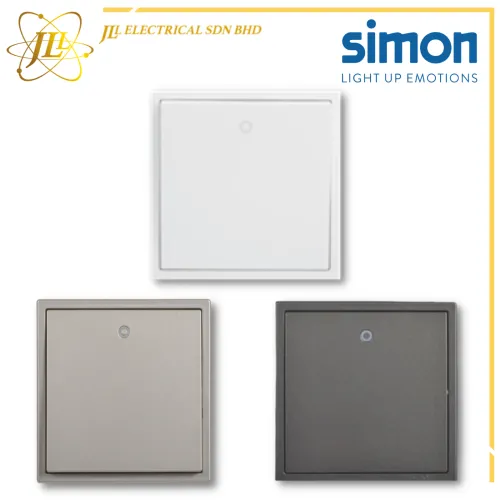 SIMON I7 701013/701014 16A 1 GANG SWITCH WITH LED INDICATOR [1WAY/2WAY] [MATT WHITE/GOLDEN CHAMPAGNE/GRAPHITE BLACK]