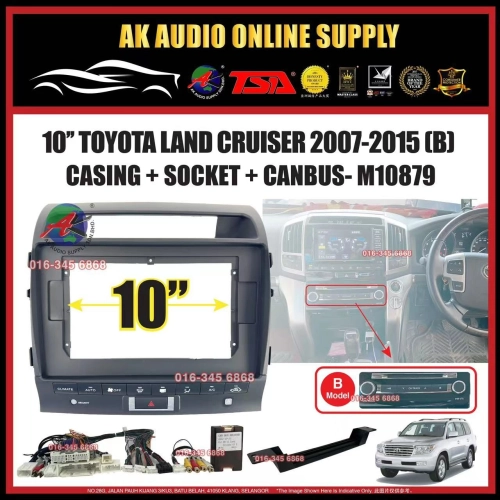 Toyota Land Cruiser J200 2007 - 2011 ( Type B With LZ Canbus ) Android 10" Inch Android Casing + Socket - M10879