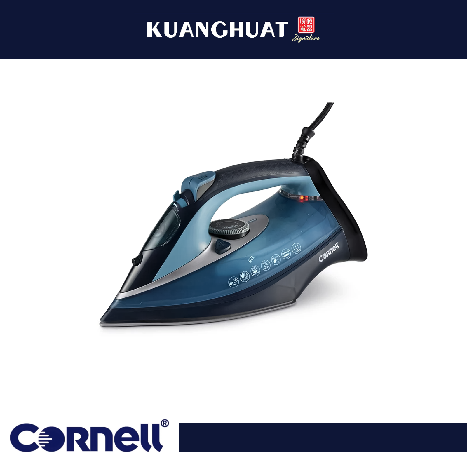 CORNELL 2400W Steam Iron - CSI-S1605S