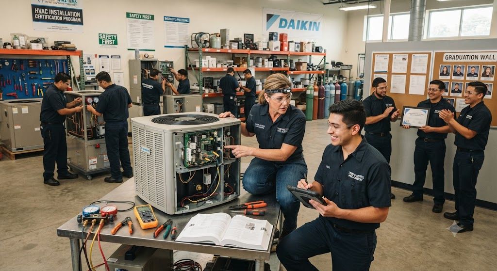 HVAC installation course with certificate