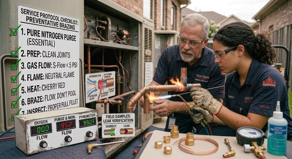oxy acetylene brazing HVAC maintenance work