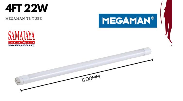 Megaman T8 4ft 22W 6500k LED Tube (Cool Daylight)