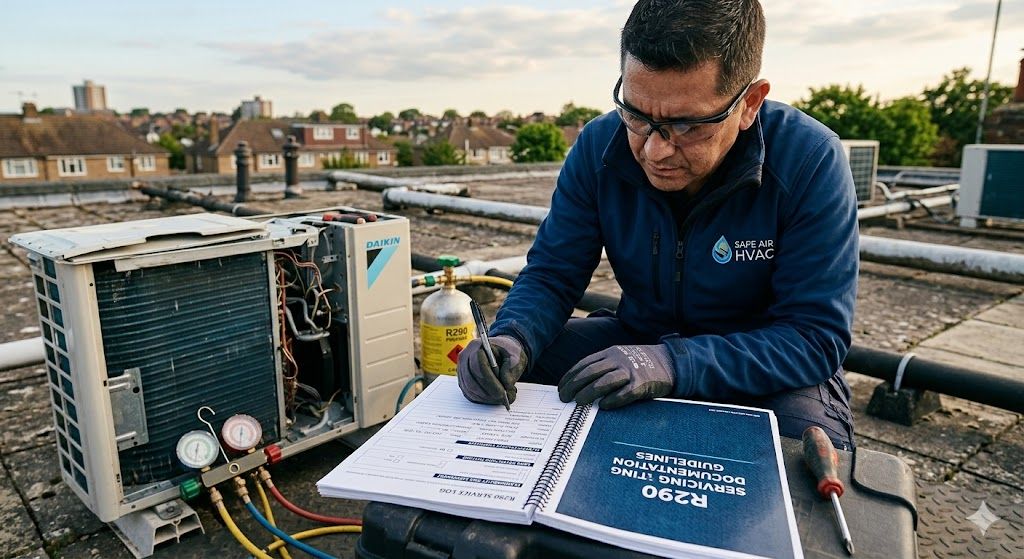 R290 servicing documentation guidelines