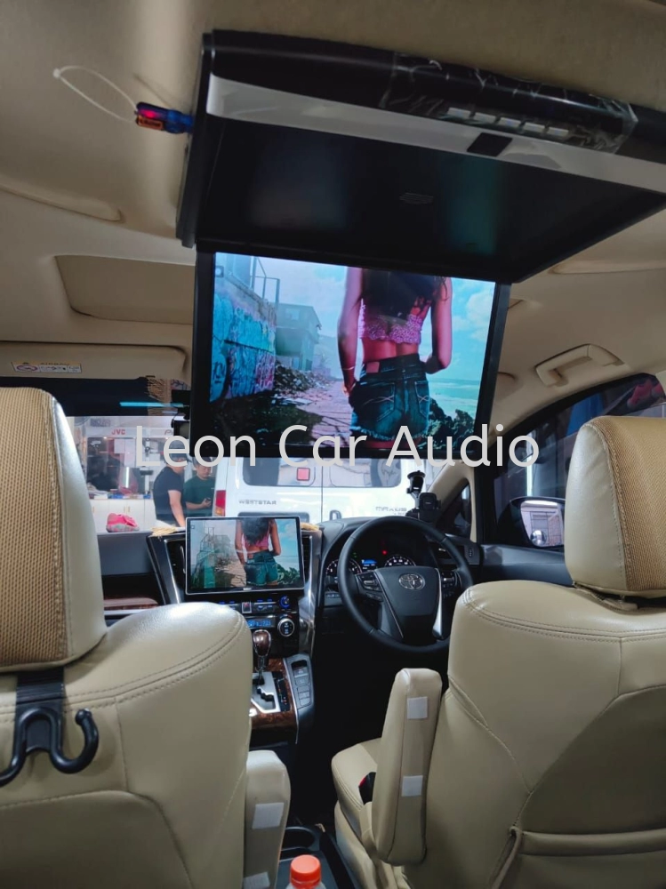 Toyota Vellfire Alphard agh30 17.3" full hd hdmi usb mp4 roof led monitor