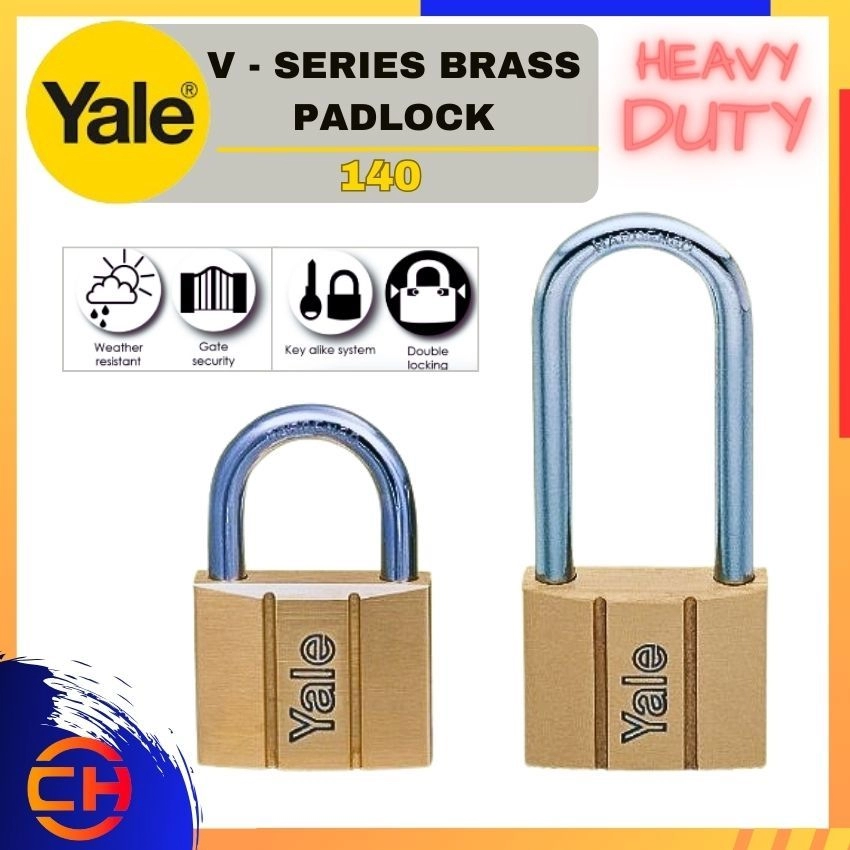 YALE V - SERIES BRASS HEAVY DUTY PADLOCK 140 