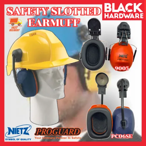 Black Hardware PROGUARD Earmuff Safety Helmet Ear Protection Ear Muffs Earmuffs Penutup Telinga Kalis Bunyi 耳罩 Anti Nois