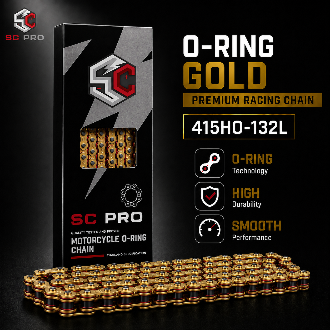 O-RING GOLD CHAIN SC PRO - 415HOx132L