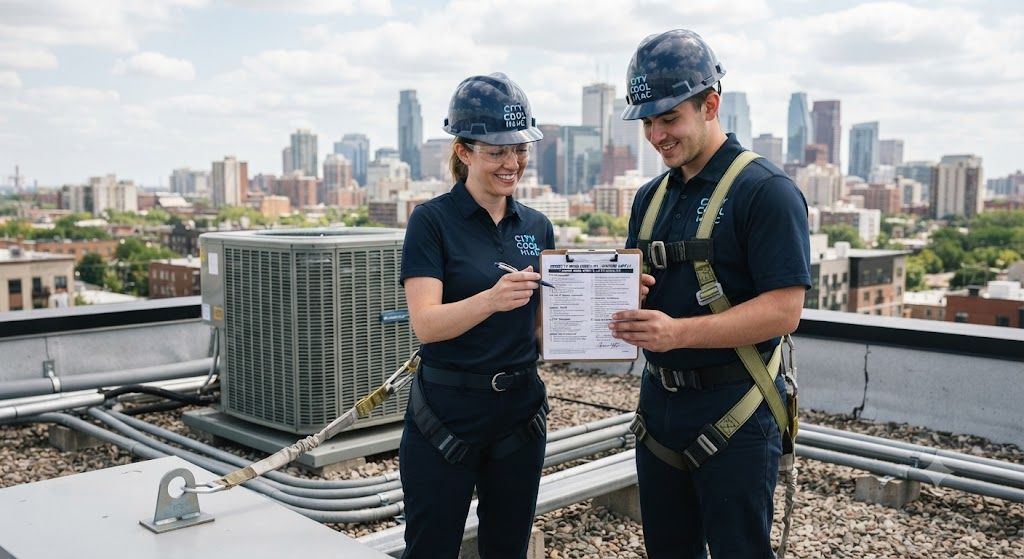 HVAC permit to work checklist rooftop safety