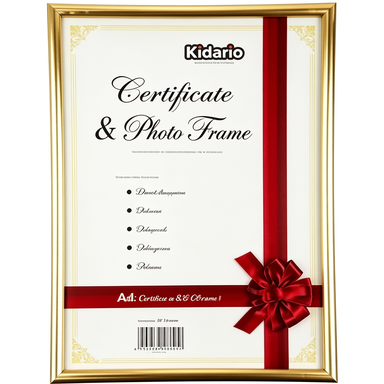 CERTIFICATE FRAME A4 (GOLD)