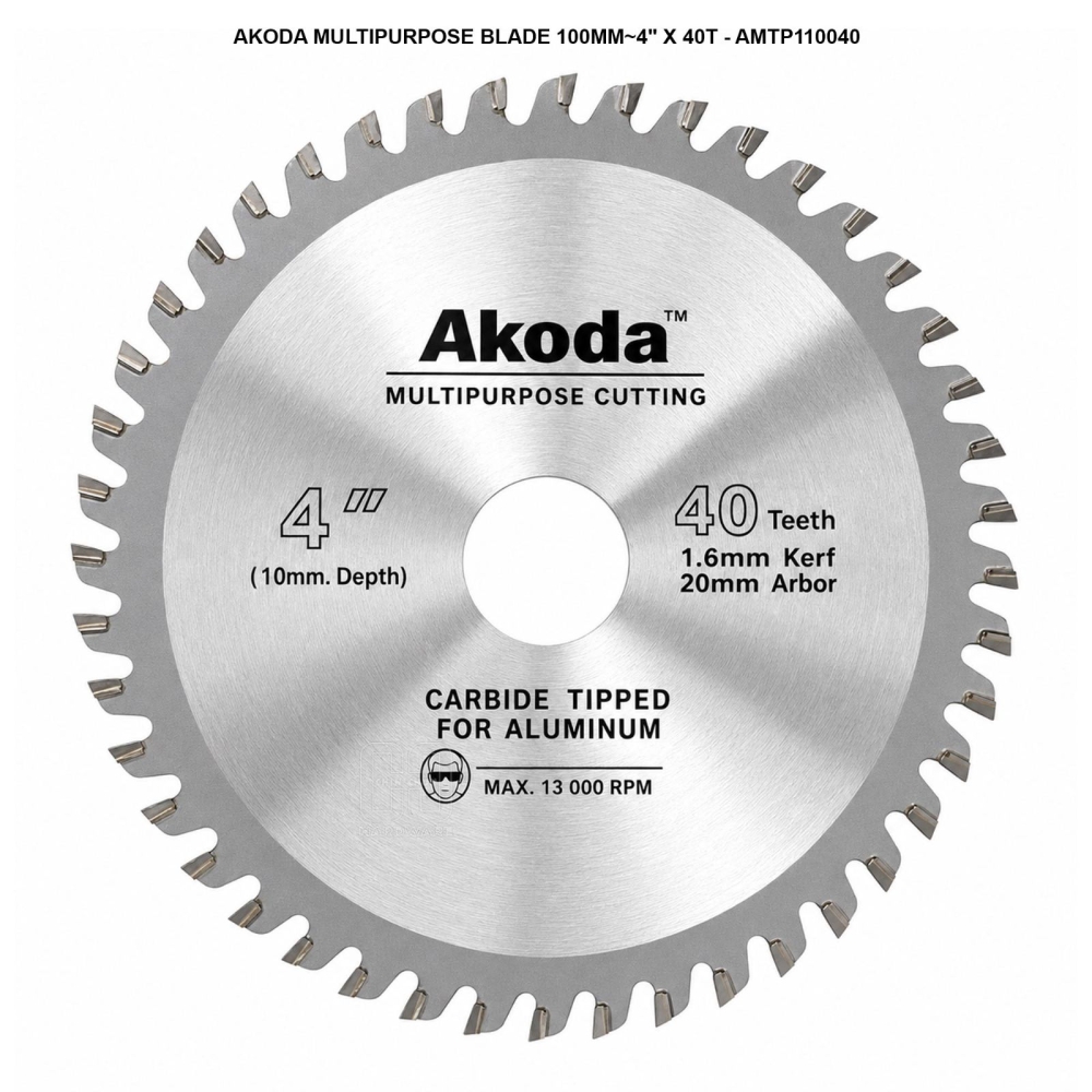 AKODA MULTIPURPOSE BLADE 100MM 4" X 40T AMTP110040