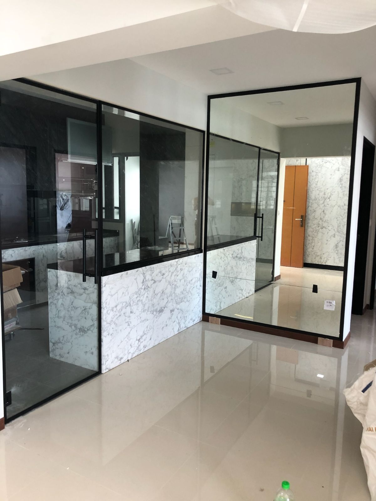 Elegant Swing Kitchen Partition Glass Door - Enhance Your Space