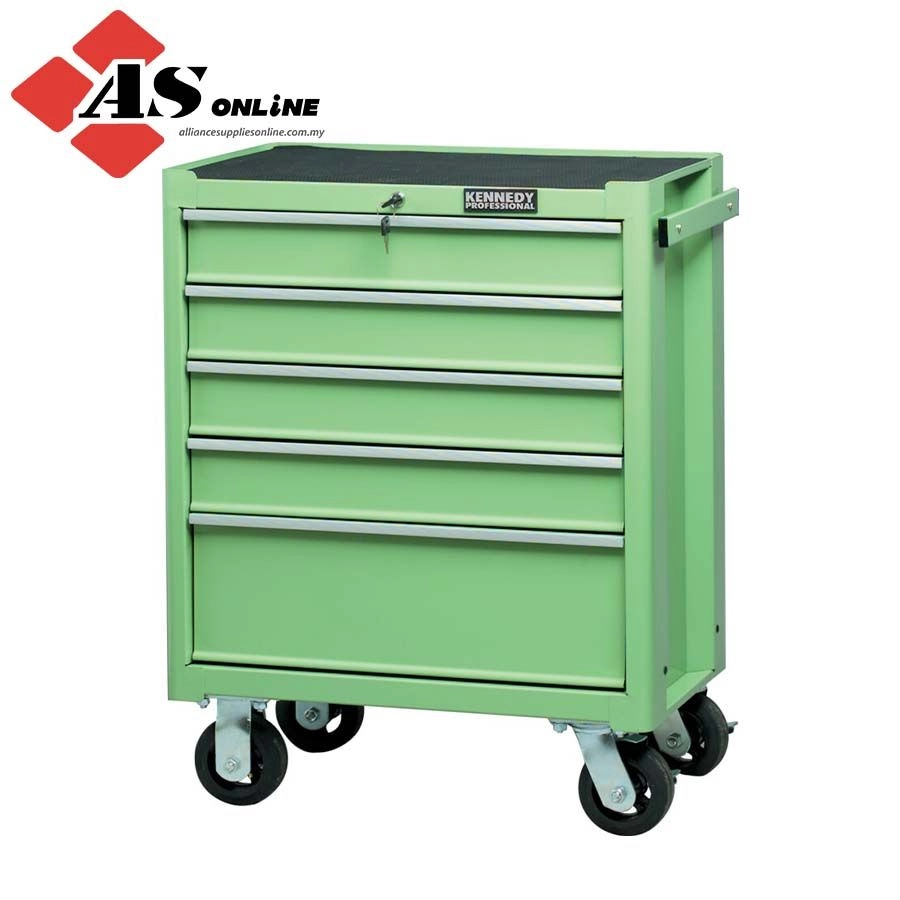 KENNEDY Roller Cabinet, Classic Green, Green, Steel, 5-Drawers, 890 x 690 x 460mm, 145kg Capacity / Model: KEN5945550K