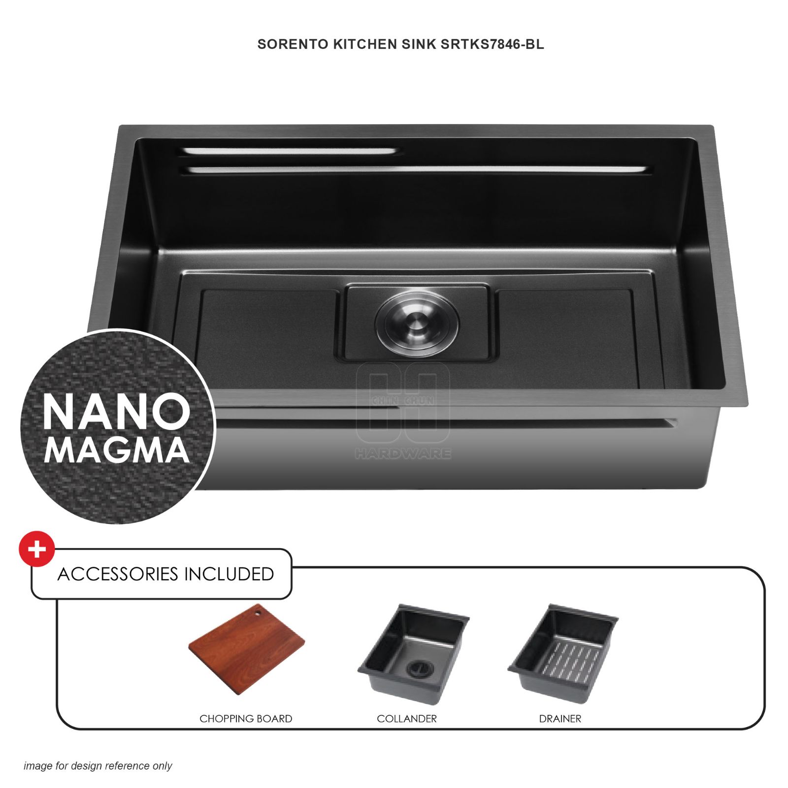 SORENTO KITCHEN SINK SRTKS7846-BL