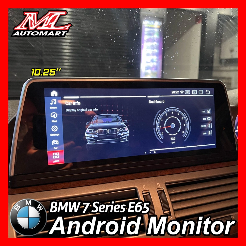 BMW 7 Series E65 Android Monitor (10.25")