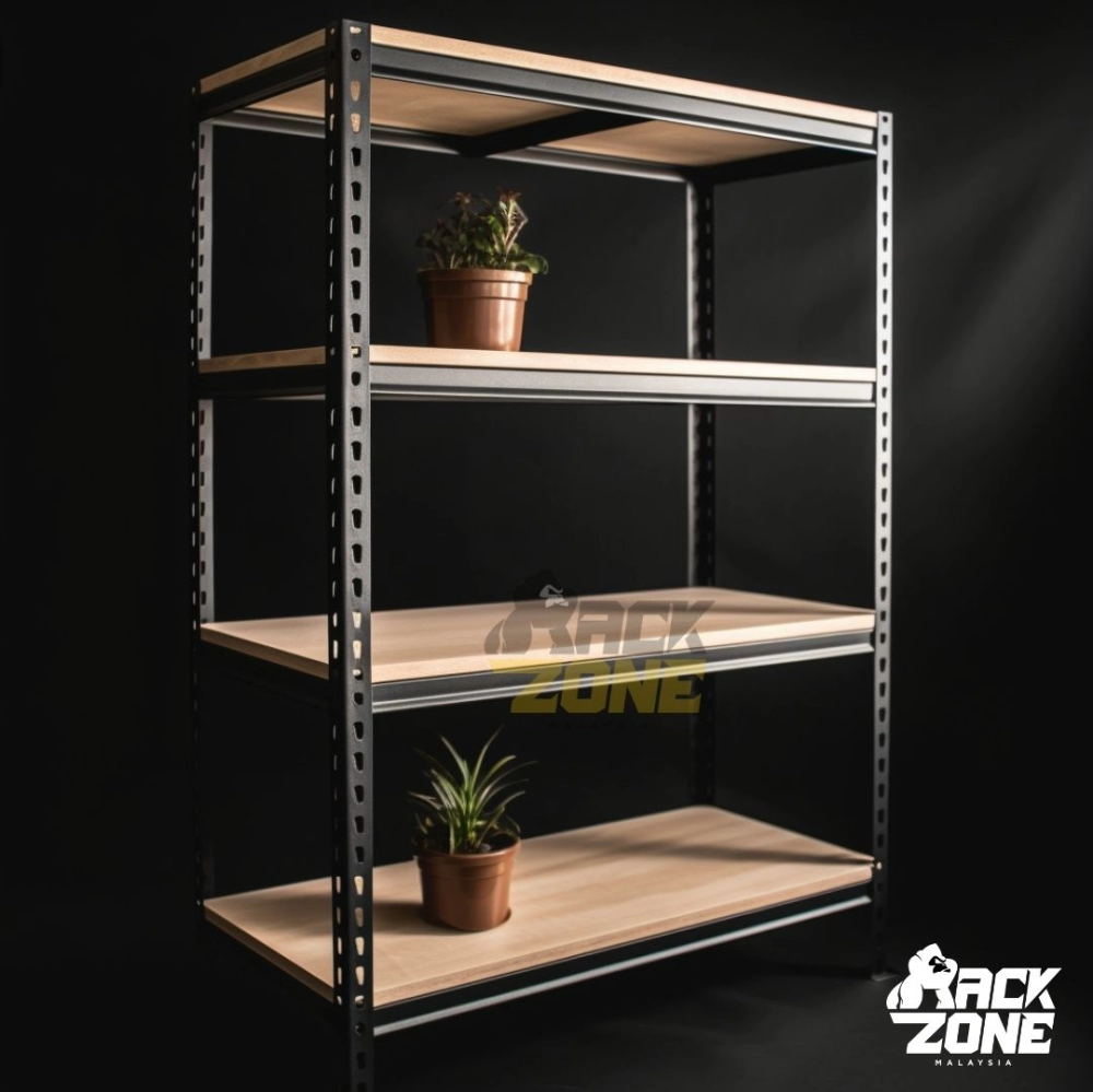 BLACK WITH HDF SHELVE