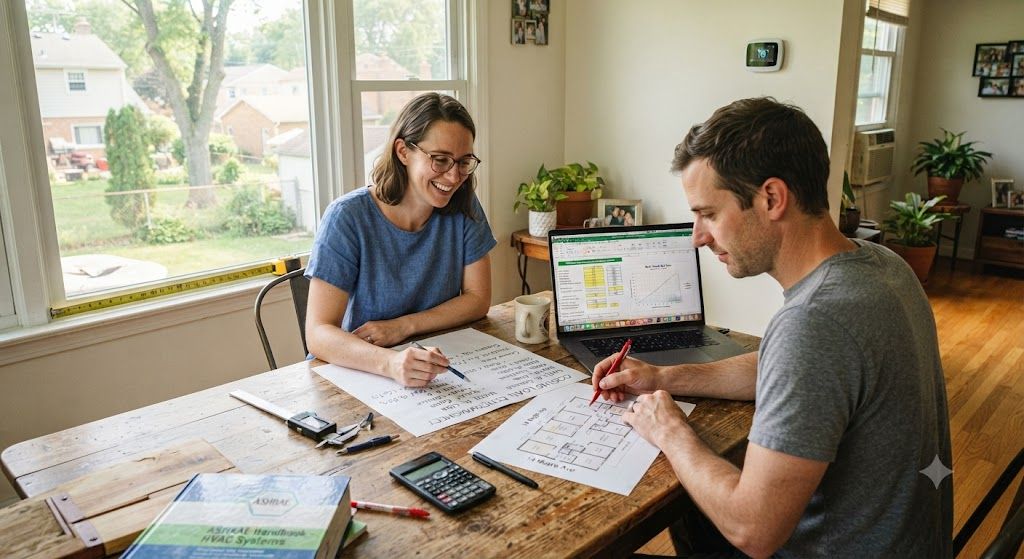 home heat gain and cooling load calculation