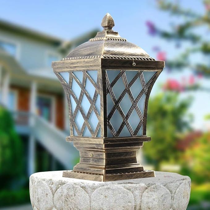 RETRO VINTAGE PILLAR LIGHT OUTDOOR GATE LAMP  - 10885/S