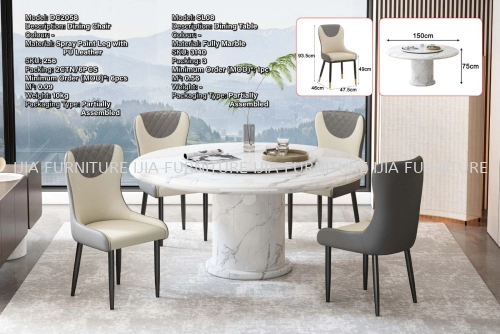 Fully Marble Dining Table - SL08 | Dining Chair DC2058