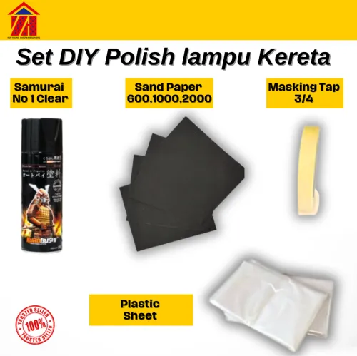 Set DIY Polish lampu Kereta