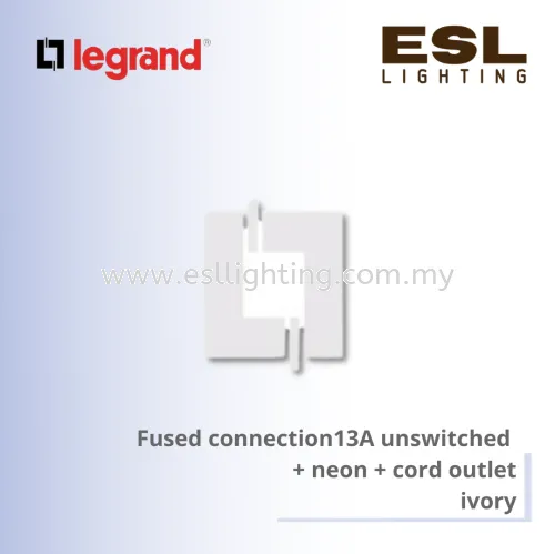 Legrand Belanko™ Fused connection13A unswitched  + neon + cord outlet   ivory