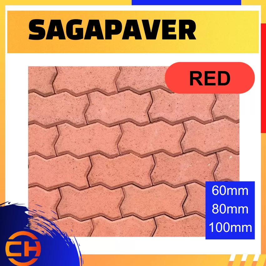 Sunpave/Unipave Interlocking Paver Brick Batu-Bata Jalan 223mm(L) x 111mm(W) x 60mm(T)/80mm/100mm