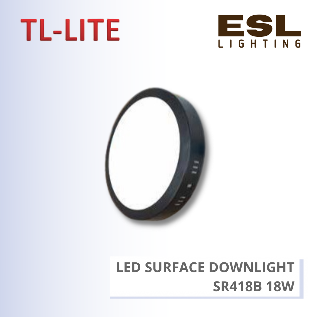 TL-LITE DOWNLIGHT - LED SURFACE DOWNLIGHT (BLACK) - 18W - SR418B