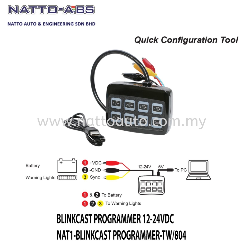 BlinkCast Programmer 12-24VDC (Quick Configuration Tool)