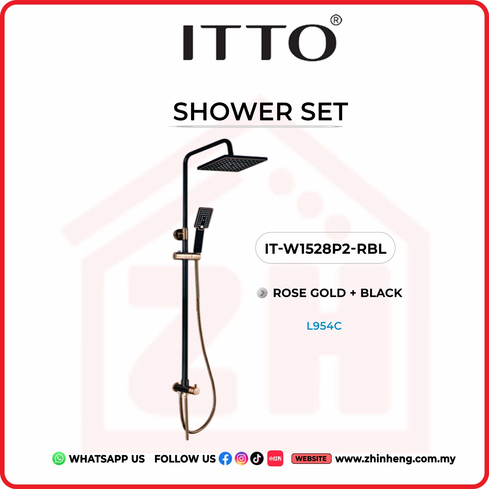 ITTO SHOWER SET  IT-W1528P2-RBL